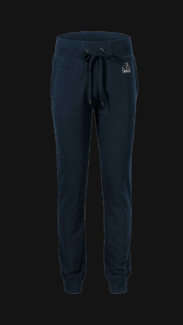“AXLE Joggers bleumarin, pantaloni sport confortabili cu croi modern.”