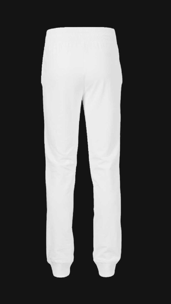 AXLE Joggers albi, pantaloni sport unisex, model streetwear cu manșete.